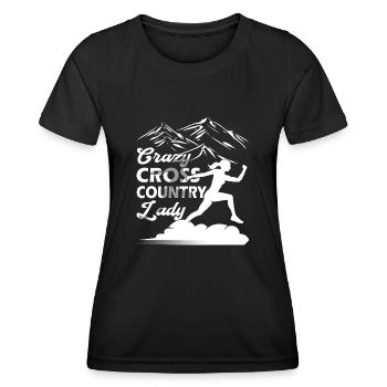 Présent de course XC pour hommes et femmes - T-shirt sport Femme - noir - Devant - AI Model Female 172 light (172cm)