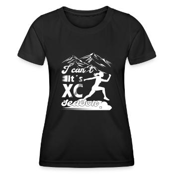 Présent de course XC pour hommes et femmes - T-shirt sport Femme - noir - Devant - AI Model Female 172 light (172cm)