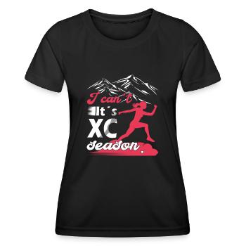 Présent de course XC pour hommes et femmes - T-shirt sport Femme - noir - Devant - AI Model Female 172 light (172cm)