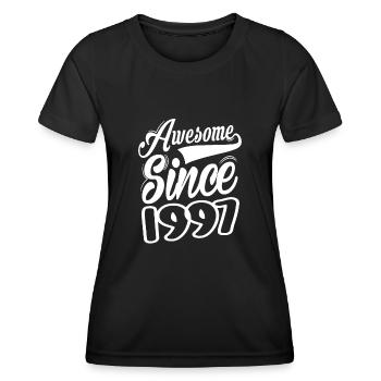 Awesome Since 1997 - Frauen Funktions-T-Shirt - Schwarz - Vorne - AI Model Female 172 light (172cm)
