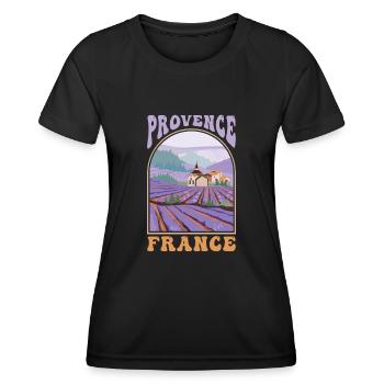 Provence Frankreich Souvenir - Frauen Funktions-T-Shirt - Schwarz - Vorne - AI Model Female 172 light (172cm)
