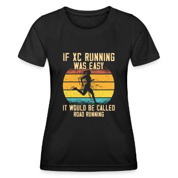 XC running present for men and women - Women's Functional T-Shirt - black - Front - AI Model Female 172 light (172cm)