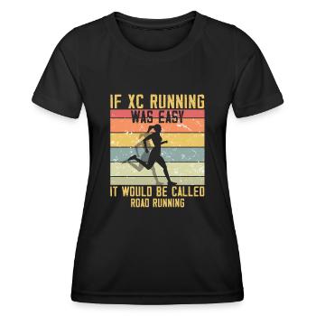 XC running present for men and women - Women's Functional T-Shirt - black - Front - AI Model Female 172 light (172cm)