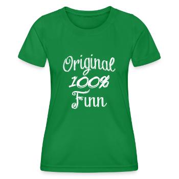 Original 100% Finn - Frauen Funktions-T-Shirt - Kelly Green - Vorne - AI Model Female 172 dark (172cm)