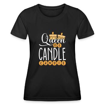 Reine de la fabrication de bougies - T-shirt sport Femme - noir - Devant - AI Model Female 172 light (172cm)