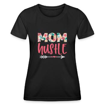 Maman bousculade et agitation - T-shirt sport Femme - noir - Devant - AI Model Female 172 light (172cm)