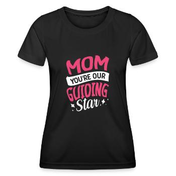 Mom, you are our guiding star - Women's Functional T-Shirt - black - Front - AI Model Female 172 light (172cm)