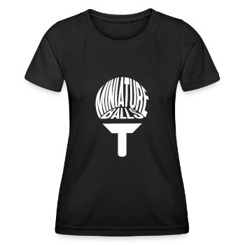 Miniaturbälle - Lustiges Ping Pong - Frauen Funktions-T-Shirt - Schwarz - Vorne - AI Model Female 172 light (172cm)