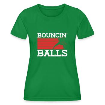 Bouncin' Balls - Drôle de ping-pong - T-shirt sport Femme - vert - Devant - AI Model Female 172 dark (172cm)
