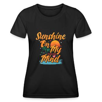 Pura Vida Sunshine Costa Rica Lateinamerika - Frauen Funktions-T-Shirt - Schwarz - Vorne - AI Model Female 172 light (172cm)