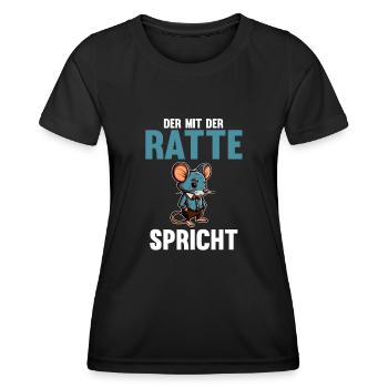 Nagetier Ratte Ratten - Frauen Funktions-T-Shirt - Schwarz - Vorne - AI Model Female 172 light (172cm)
