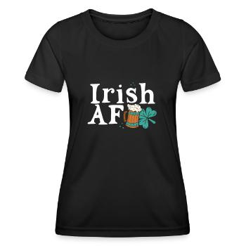 Irische Afk - Frauen Funktions-T-Shirt - Schwarz - Vorne - AI Model Female 172 light (172cm)