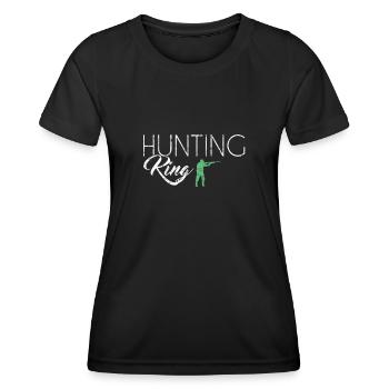 Roi de la chasse - T-shirt sport Femme - noir - Devant - AI Model Female 172 light (172cm)