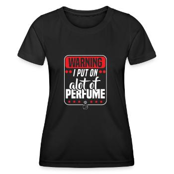Parfüm Fragrance Perfüm Perfume Parfum Duft - T-shirt sport Femme - noir - Devant - AI Model Female 172 light (172cm)