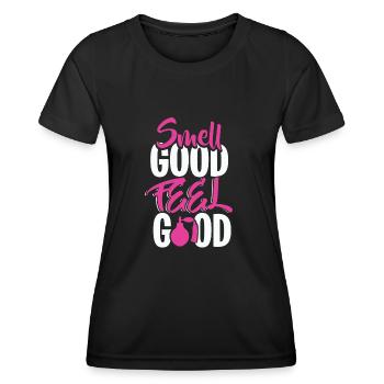 Les amateurs de parfums qui s’intéressent aux parfums ou aux fragrances - T-shirt sport Femme - noir - Devant - AI Model Female 172 light (172cm)