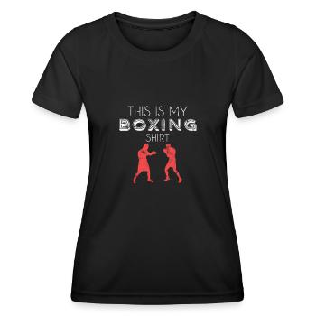 Boxen Shirt - Frauen Funktions-T-Shirt - Schwarz - Vorne - AI Model Female 172 light (172cm)