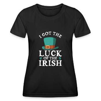 I have the luck of the Irish - Women's Functional T-Shirt - black - Front - AI Model Female 172 light (172cm)