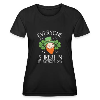 Today, everyone is Irish - Women's Functional T-Shirt - black - Front - AI Model Female 172 light (172cm)