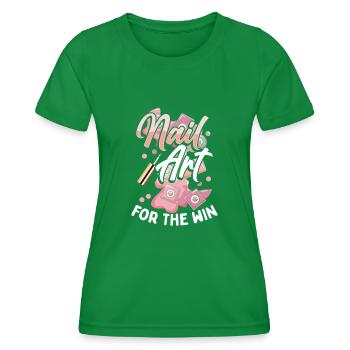 Le nail art pour la victoire - T-shirt sport Femme - vert - Devant - AI Model Female 172 dark (172cm)
