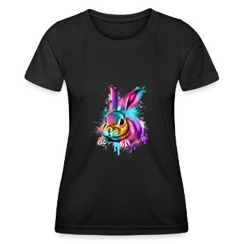 Rabbit Rabbit - Women's Functional T-Shirt - black - Front - AI Model Female 172 light (172cm)