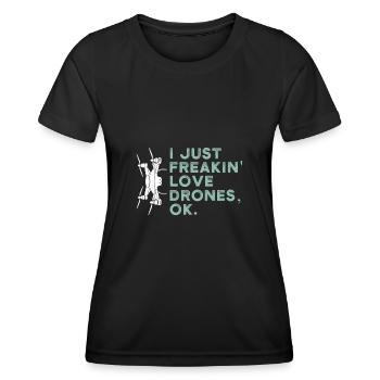 Drone Pilot - Women's Functional T-Shirt - black - Front - AI Model Female 172 light (172cm)