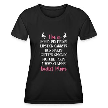 Ballet Dancer Dance Girl Ballerina - Frauen Funktions-T-Shirt - Schwarz - Vorne - AI Model Female 172 light (172cm)