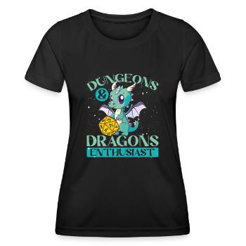 Dragon enthusiast - Women's Functional T-Shirt - black - Front - AI Model Female 172 light (172cm)