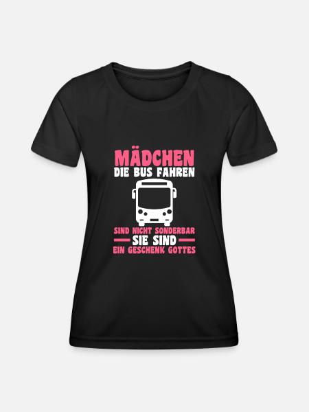 Bus Busfahrer - Frauen Funktions-T-Shirt - Schwarz