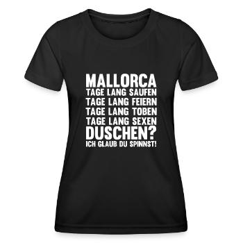 Party Urlaub Mallorca - Frauen Funktions-T-Shirt - Schwarz - Vorne - AI Model Female 172 light (172cm)