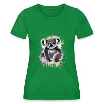 Koala - Frauen Funktions-T-Shirt - Kelly Green - Vorne - AI Model Female 172 dark (172cm)