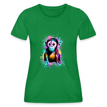 Affe - Frauen Funktions-T-Shirt - Kelly Green - Vorne - AI Model Female 172 dark (172cm)