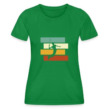 Badminton Rétro - T-shirt sport Femme - vert - Devant - AI Model Female 172 dark (172cm)