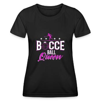 Bocce Ball Queen - Women's Functional T-Shirt - black - Front - AI Model Female 172 light (172cm)