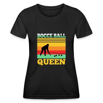 Bocce Ball Queen - Women's Functional T-Shirt - black - Front - AI Model Female 172 light (172cm)