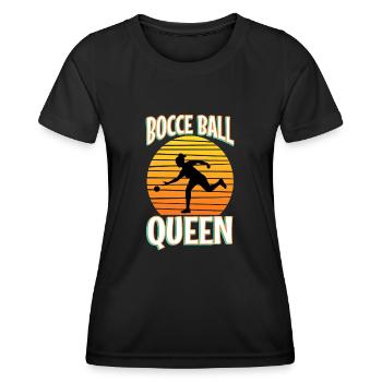 Bocce Ball Queen - Women's Functional T-Shirt - black - Front - AI Model Female 172 light (172cm)
