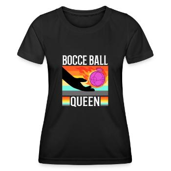 Bocce Ball Queen - Women's Functional T-Shirt - black - Front - AI Model Female 172 light (172cm)