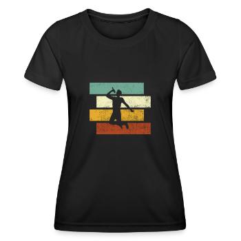 Singing Retro - Women's Functional T-Shirt - black - Front - AI Model Female 172 light (172cm)