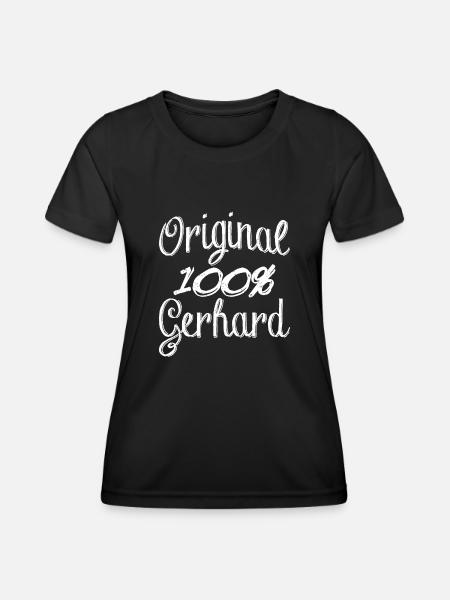 Original 100% Gerhard - Frauen Funktions-T-Shirt - Schwarz
