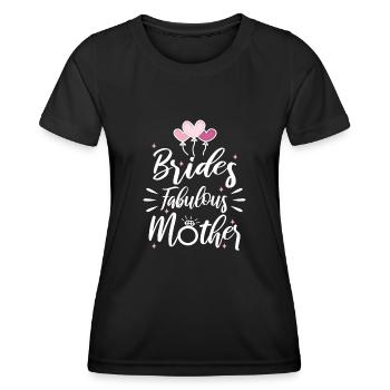 Mariées maman fabuleuse - T-shirt sport Femme - noir - Devant - AI Model Female 172 light (172cm)