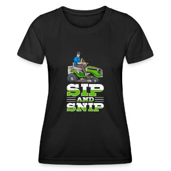 Rasenmähen Rasenmäher Gärtner Gartenarbeit - Frauen Funktions-T-Shirt - Schwarz - Vorne - AI Model Female 172 light (172cm)
