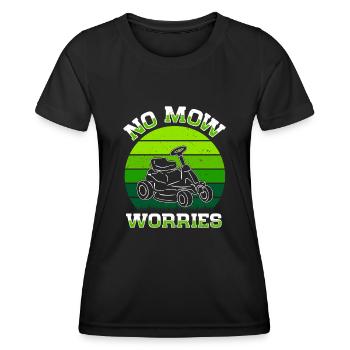 Lawn mowing Lawn mowers Gardeners Horticulture - Women's Functional T-Shirt - black - Front - AI Model Female 172 light (172cm)