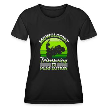 Lawn mowing Lawn mowers Gardeners Horticulture - Women's Functional T-Shirt - black - Front - AI Model Female 172 light (172cm)