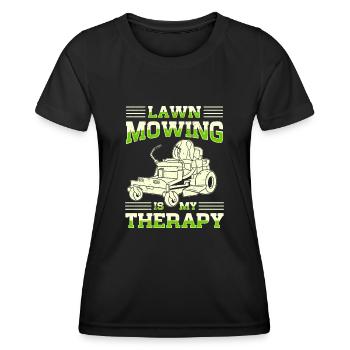 Lawn mowing Lawn mowers Gardeners Horticulture - Women's Functional T-Shirt - black - Front - AI Model Female 172 light (172cm)