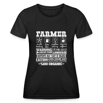 Farmer Multitasking 100 Organic - Women's Functional T-Shirt - black - Front - AI Model Female 172 light (172cm)
