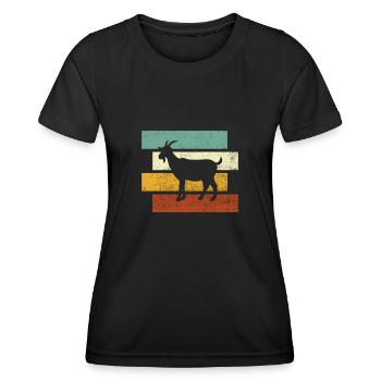 Goat Retro - Women's Functional T-Shirt - black - Front - AI Model Female 172 light (172cm)