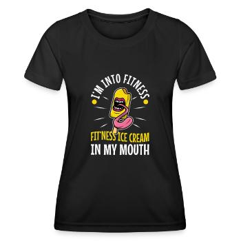 Im into fitness ice cream - Frauen Funktions-T-Shirt - Schwarz - Vorne - AI Model Female 172 light (172cm)