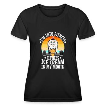 Im into fitness ice cream - Frauen Funktions-T-Shirt - Schwarz - Vorne - AI Model Female 172 light (172cm)
