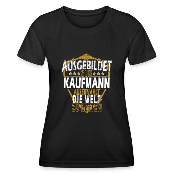 Einzelhandel Kaufmann Kauffrau lustige Verkäufer - Frauen Funktions-T-Shirt - Schwarz - Vorne - AI Model Female 172 light (172cm)