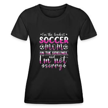 Fußball-Mutter Gameday Soccer Mom - Frauen Funktions-T-Shirt - Schwarz - Vorne - AI Model Female 172 light (172cm)
