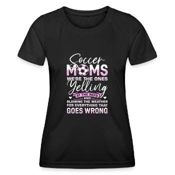 Fußball-Mutter Gameday Soccer Mom - Frauen Funktions-T-Shirt - Schwarz - Vorne - AI Model Female 172 light (172cm)